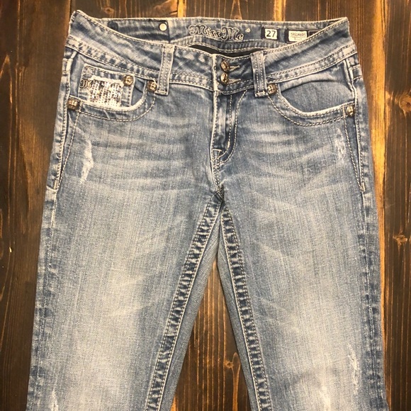 Miss Me JP5146B5 Blue Jeans Sequin Embellished Pockets SZ 27 Color:OK 28C - Picture 7 of 11